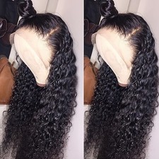Women Long Loose Curly Lace Front Wigs Synthetic Hair 13x4 Free Part Pre Plucked
