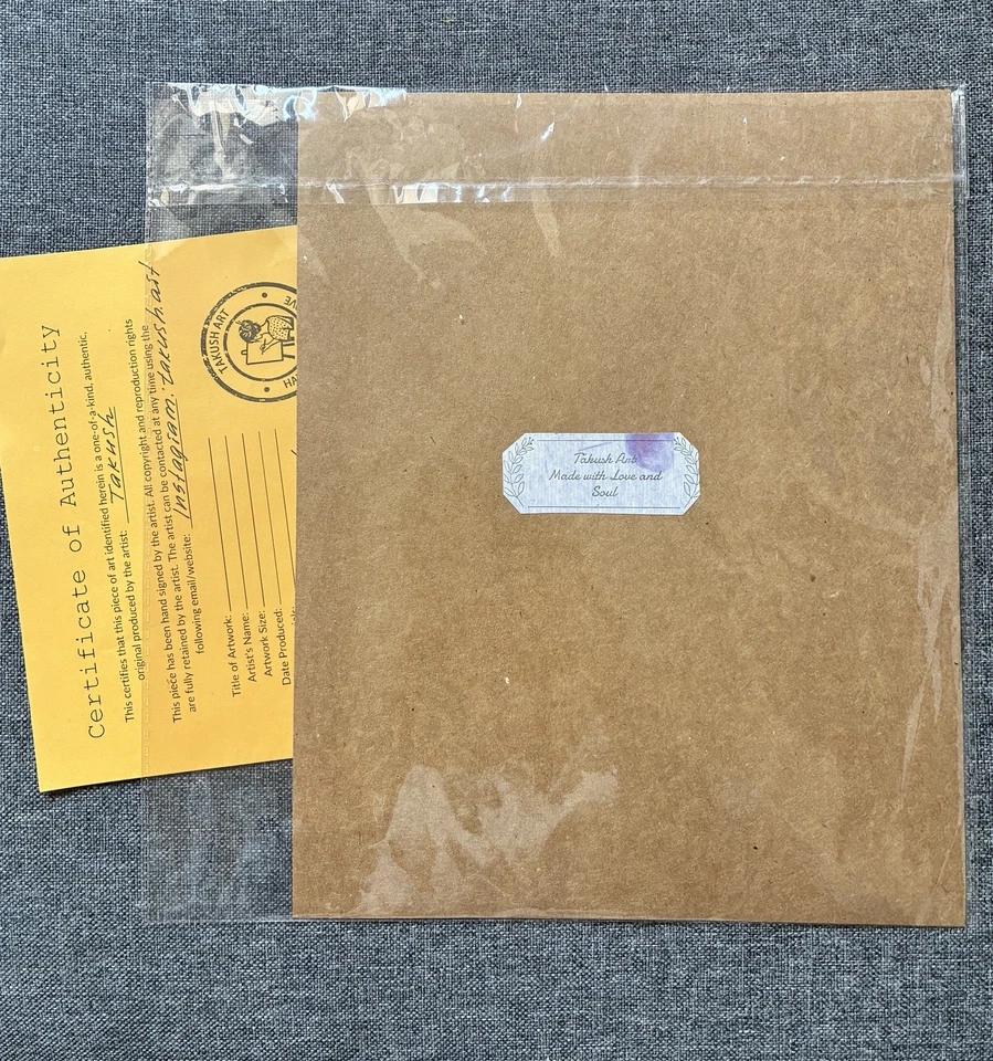 Original Linolschnitt Druck “Desert Song” 20/25 cm, Handgefertigt - Bild 2 von 3