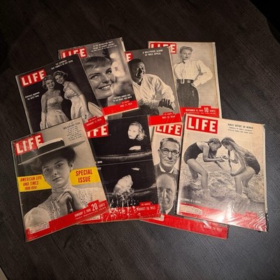 Life Magazine Lot of 8;  1945 - 54   Kinsey Report, William Holden & Mid Centry