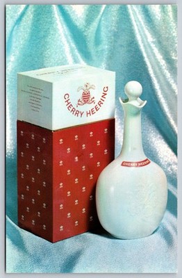 CHERRY HEERING Royal Copenhagen ''White Blossom'' Carafe Denmark Postcard AA957