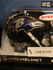 Jonathan Ogden ~ Baltimore Ravens Autographed Mini Helmet Beckett Authenticated