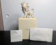 LENOX Bonnie's Winning Ribbon Pig County Fair Sculpture | NEW in BOX w/ COA