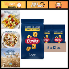 Three Cheese Tortellini Pasta - 12 oz Bag Pack of 8 - Non-GMO, Pantry Friendly