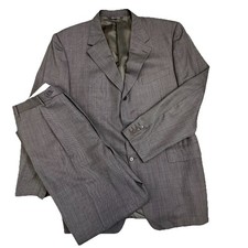 Canali Suit 100 Wool Blazer Pants Brown Size IT/58 US 48R 3 Button Birdseye