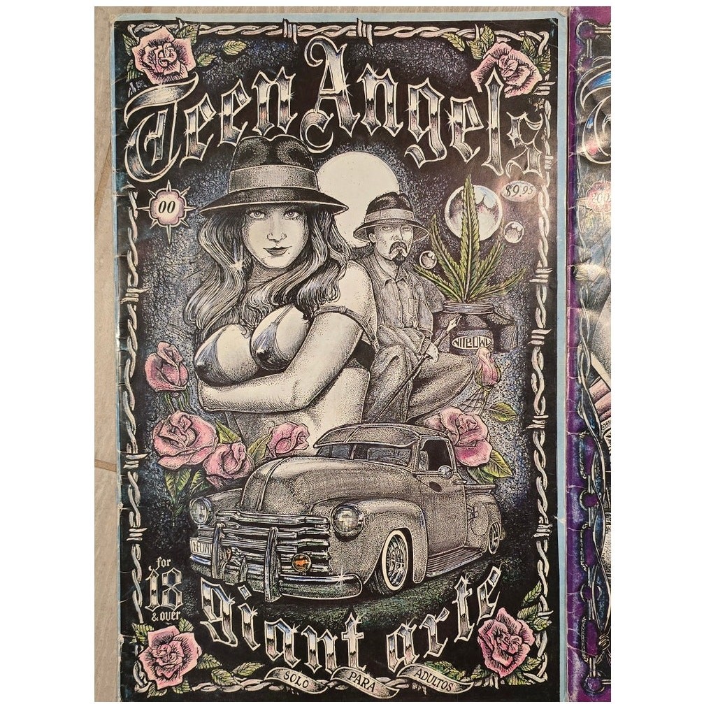 Rare 4 TEEN ANGELS JUMBO MAGAZINE Chicano Cholo Prison Style Art