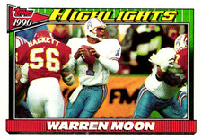 1991 Topps #7 Warren Moon Houston Oilers