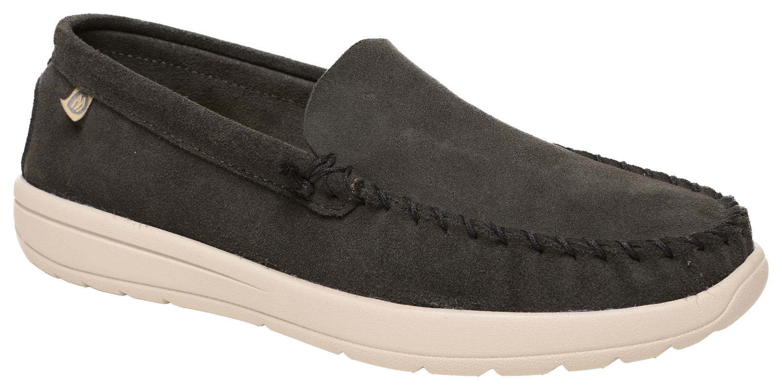 Minnetonka Discover Classic Moccasins for Men - Charcoal - 12M