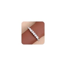 Gold Pearl Rhinestone Bangle Bracelet for Women, Cubic Zirconia Silver