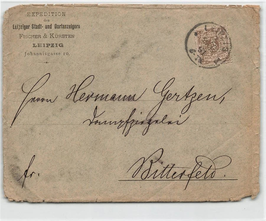 107790) DR Blg mit Perfin / Firmenlochung F&K aus Leipzig, Fischer & Kürsten - Bild 1 von 1
