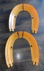 2 Vintage Hot Wheels Redline Era Dual Lane Curve Complete 3 Piece Orange