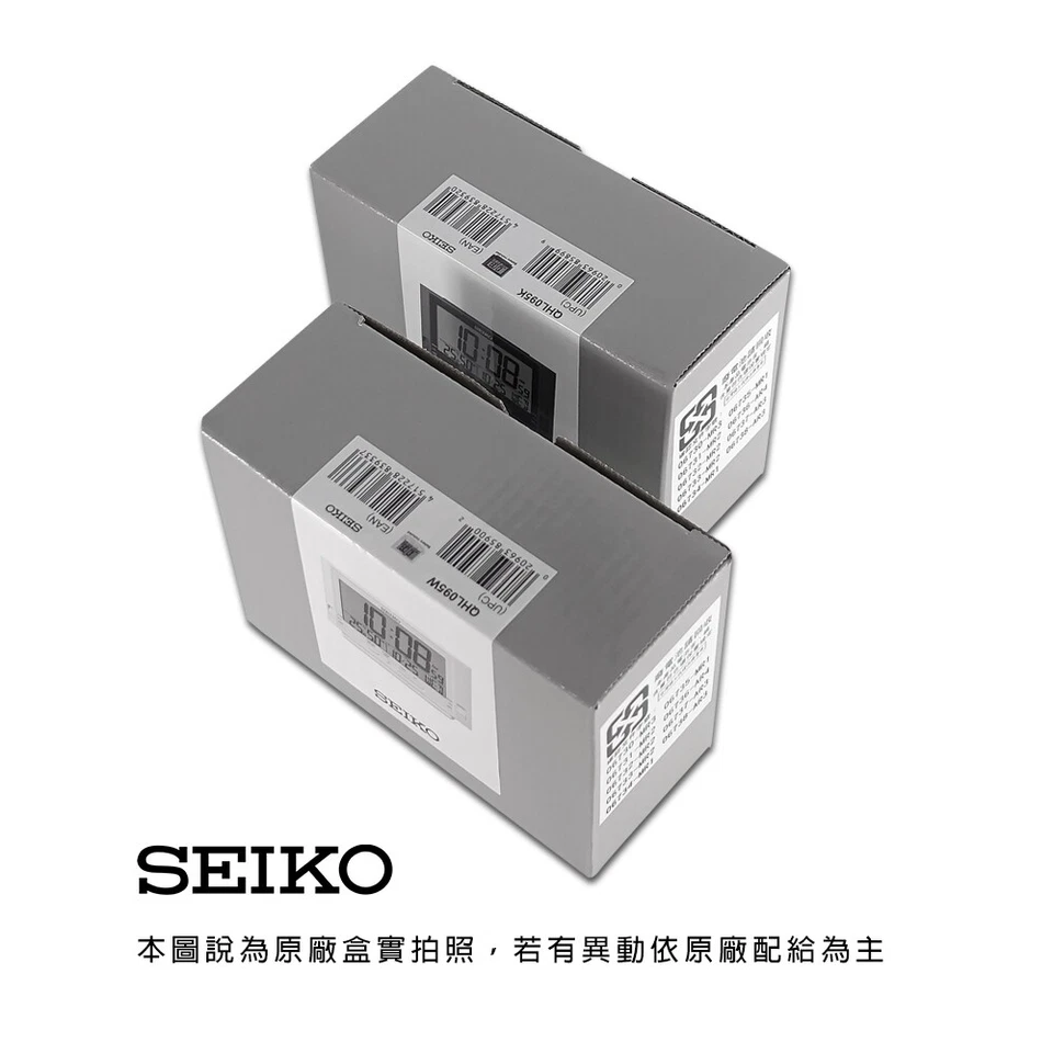 SEIKO LCD Beep alarm clock Calendar Thermometer Hygrometer Snooze Light QHL095 - Image 4 of 4