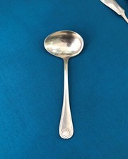 Cuillère à bouillie pour bébé en métal argenté Modèle COQUILLE couvert 12,5 cm