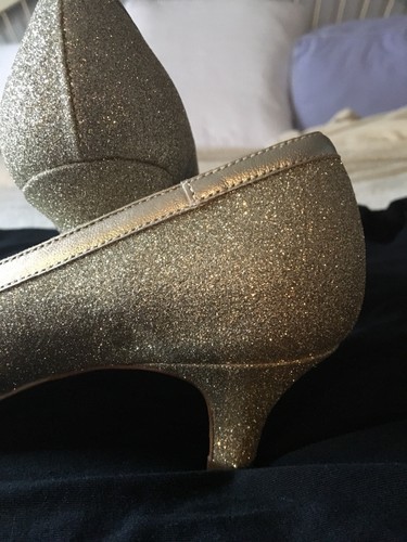 gold sparkle heels - Picture 6 of 9