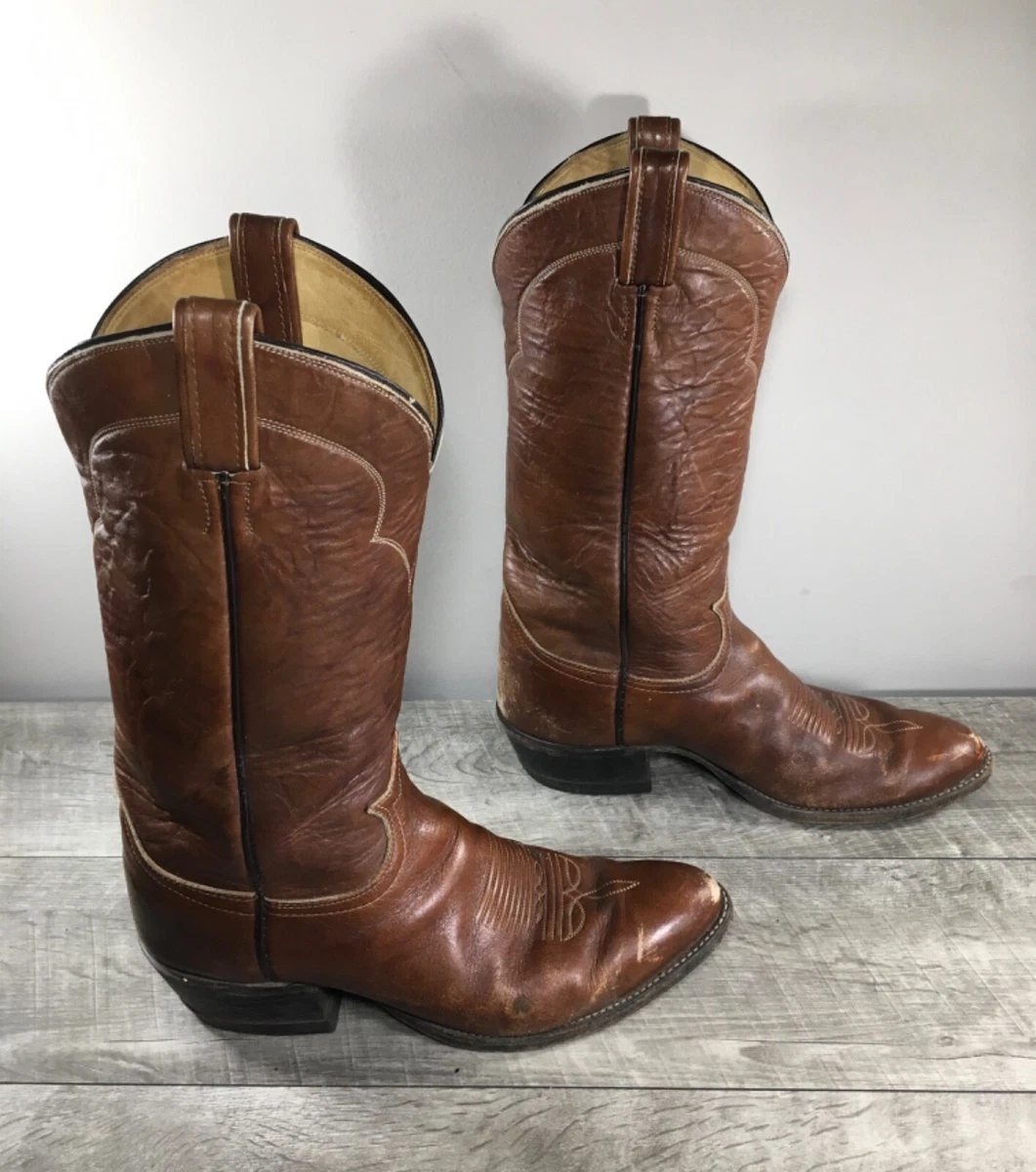 Bottes de cow-boy occidentales homme Tony Lama en cuir marron