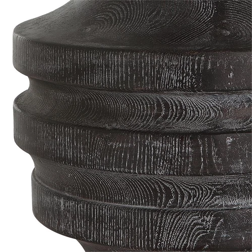 Uttermost Timber Contemporary Cotton and Resin Iron Table Lamp in White - Picture 6 of 8