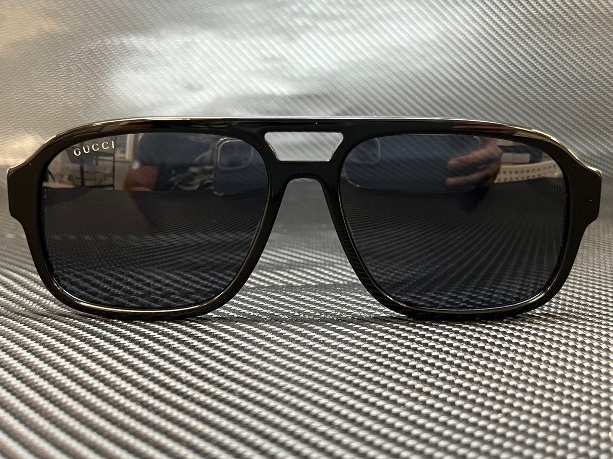 サングラス Gucci Sunglasses GG0925S 001 Black Horn Frame Gucci GG0925S Square Sunglasses | Fashion Eyewear US