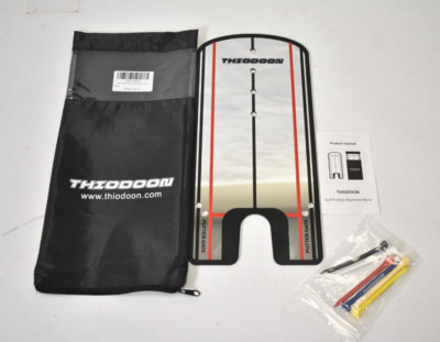 Thiodoon Golf Putting Alignment Mirror w Putter Line Training Aid 12'' x 6''