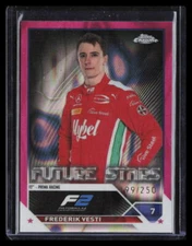 2023 Topps Chrome Formula 1 Frederik Vesti #70 Fuchsia Lava Refractor SN /250