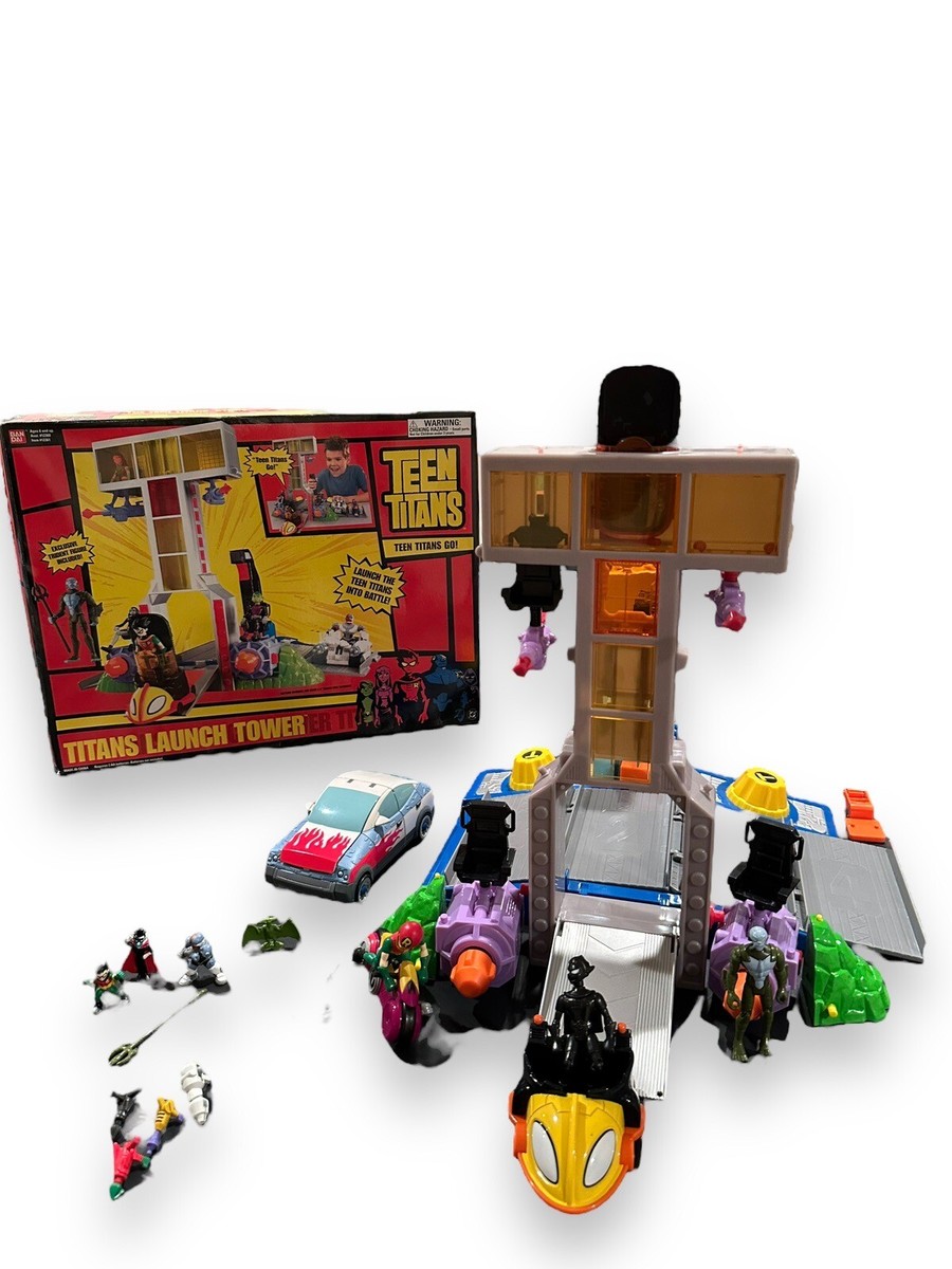 Teen Titans Launch Tower Bandai RARE Vintage 2004 + Extras SEE