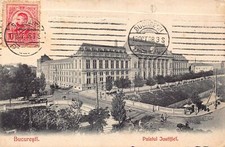 L314 Romania 1908 Bucuresti Justice Palace vintage postcard