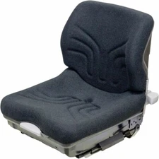 Grammer Brand Black/Gray Fabric Low Profile Seat and Suspension for Forklift etc