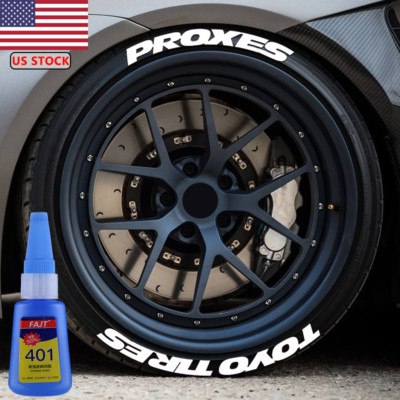 4 Sets TOYO TIRES PROXES Tire Lettering Sticker For 14