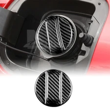 Fuel Tank Gas Cap Cover Real Carbon Fiber For Kia Sportage Stinger Telluride