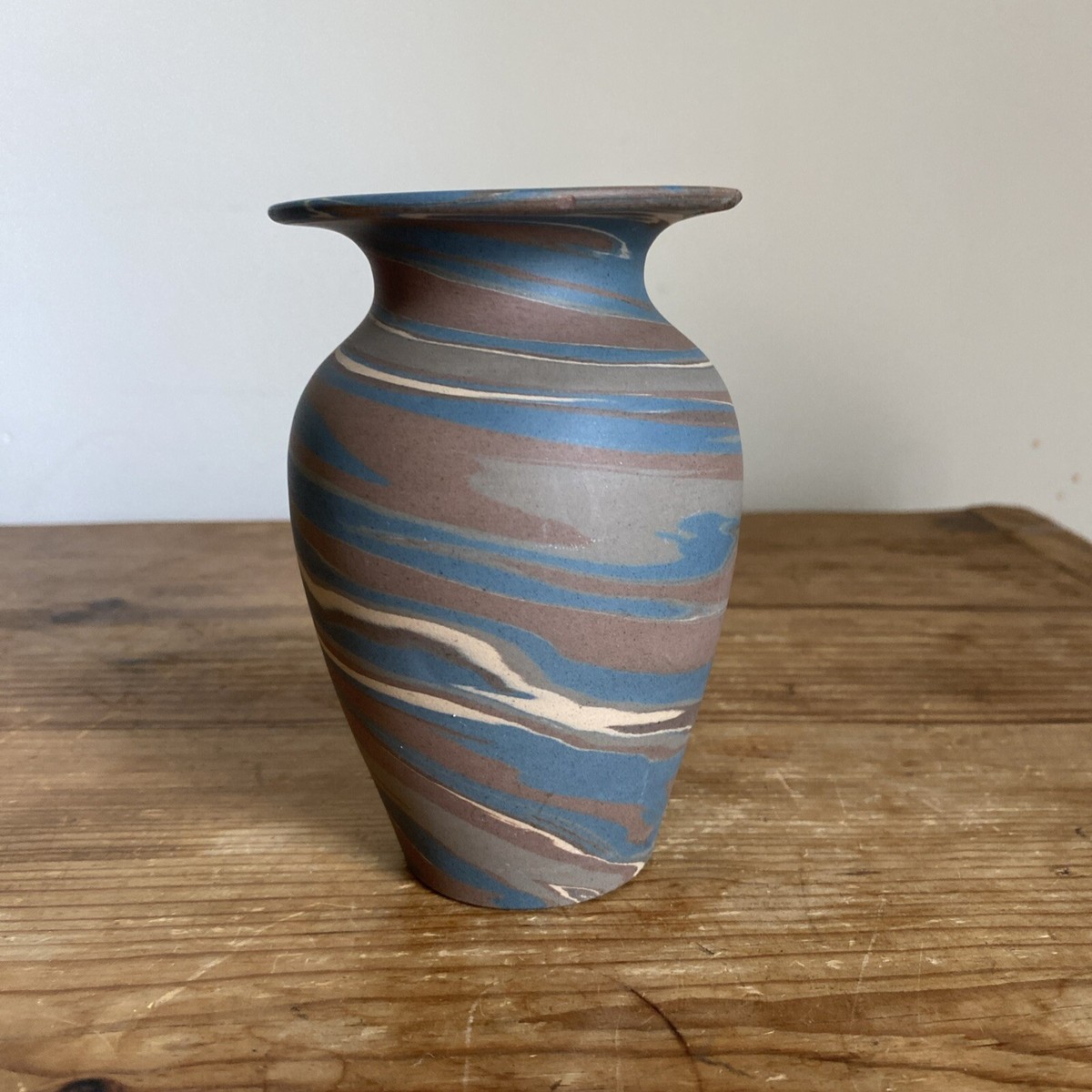 Antique Early 20thC Niloak Mission Swirl Art Pottery Vase - First