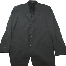 Brooks Brothers Blazer Mens 44 L Gray 3 Button Wool Sport Coat Suit Jacket USA