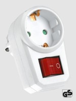 10X 1 Fach Steckdosenadapter - Zwischenstecker Mit Schalter Adapterstecker
