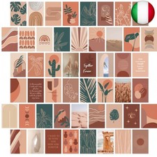 Boho 50 pezzi Wall College Kit Cute Room Decor Quadro Estetico Vintage per Teen