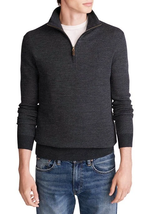 NWT 148 Polo Ralph Lauren Men s Washable Merino Wool 1 4 Zip