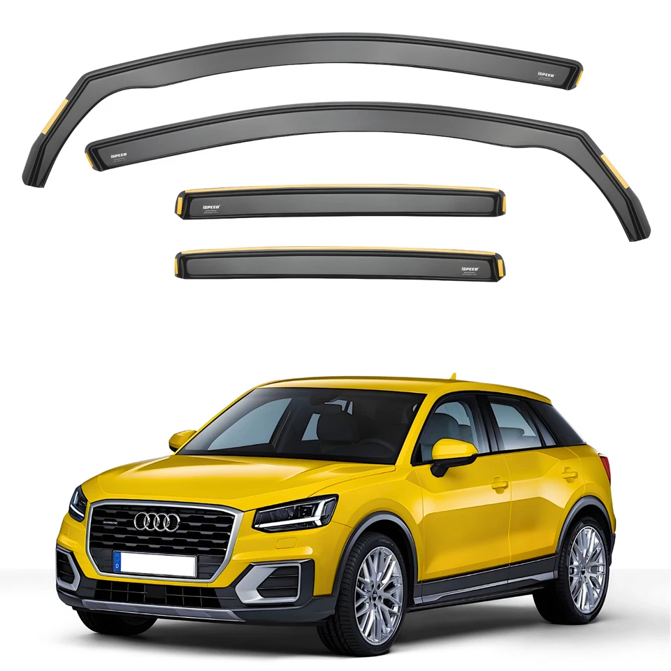 ISPEED Wind Deflectors for Audi Q2/SQ2 2016-2024 5-Door SUV 4pc Set Accessories - Image 3 of 4