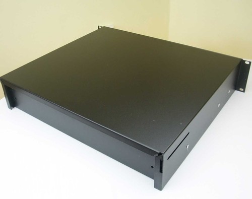 2 HE Aluminium Rack-Schublade Schloss Schnelltrennung Vollauszug Adam Hall NEU - Bild 3 von 9