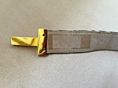 Escada Vintage Leather Iridescent Sparkling Cheetah Print Belt