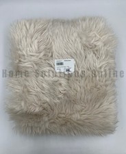 Pottery Barn Luxe Faux Fur Pet Throw Blanket Ivory 52" x 30" #Z1164