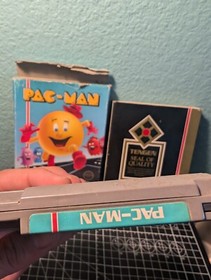Pac-Man Tengen Gray Nintendo NES Authentic Box, Cart And Tengen Box