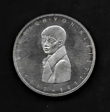 1977G Germany 5 mark HENRY FON KLEIST SILVER COIN KM#146 Proof