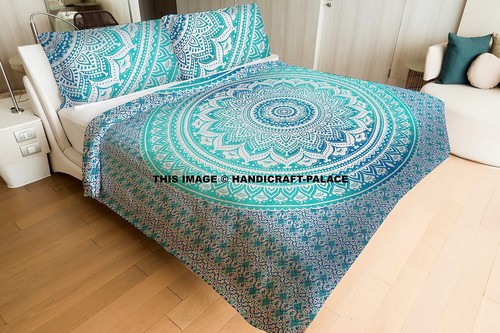 Housse De Couette Éléphant Mandala Indien - Coton Réversible, Style Ethnique, Taille Double