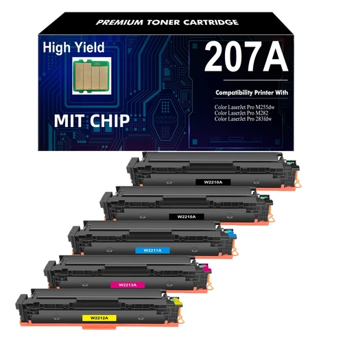 XXL Set Toner Für HP 207A Color LaserJet Pro MFP M283fdw/fdn M255dw/nw Mit CHIP