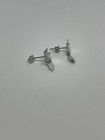 Sterling Silver 925 Flower & Diamond Earrings — photo 2