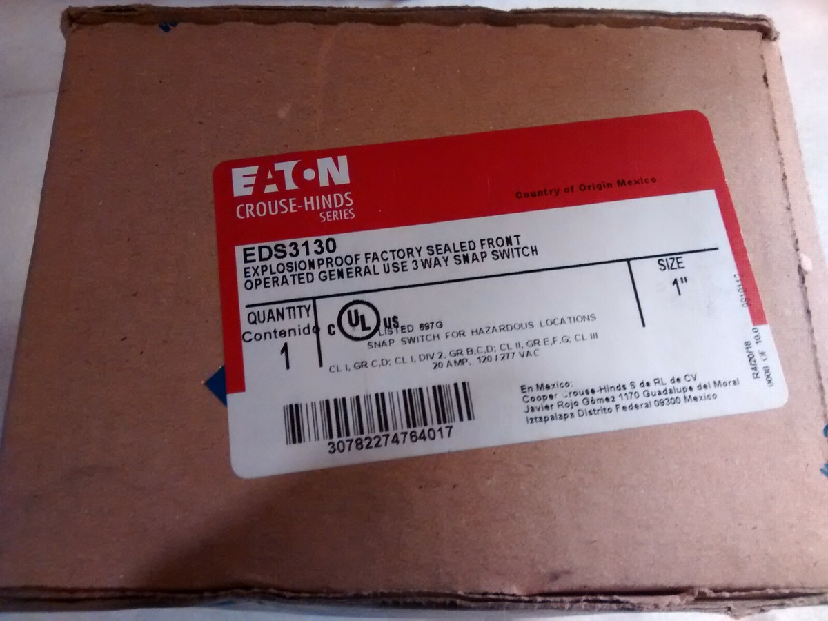 Eaton Crouse-Hinds EDS3130 Explosion Proof General use 3-Way Snap