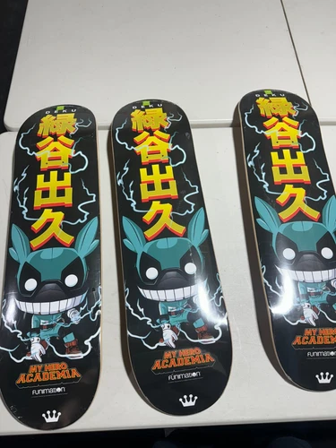 lot of 3 2022 SD Comic Con Exclusive My Hero Academia Deku Skateboard Deck New