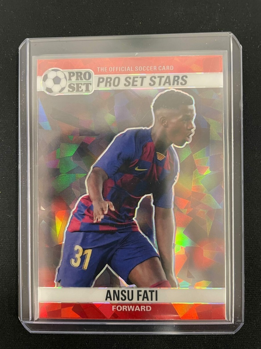 21 TOPPS アンスファティ シリアルカード ANSU FATI 2021 LEAF PRO SET STARS RED CRACKED ICE PARALLEL