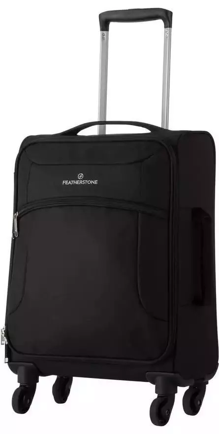 Featherstone 4 Wheel Soft Cabin Size Suitcase Black eBay