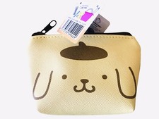Sanrio Pompompurin Yellow/Brown Zip Closure Mini Coin Wallet Cosmetic Pouch
