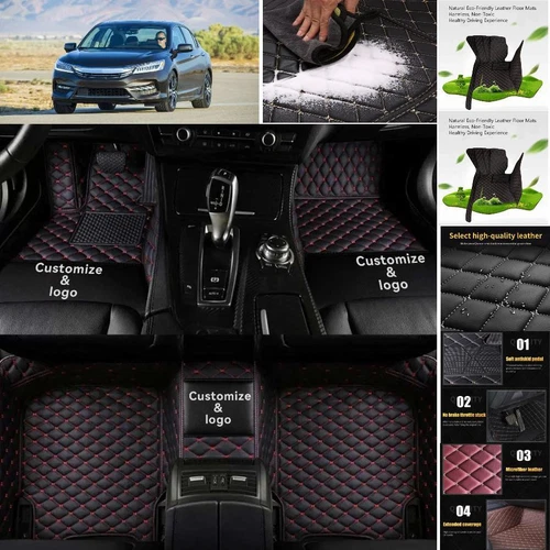 For Honda Accord Car Floor Mats Luxury Liners Leather Waterproof Carpet Non-slip - Bild 15 von 35