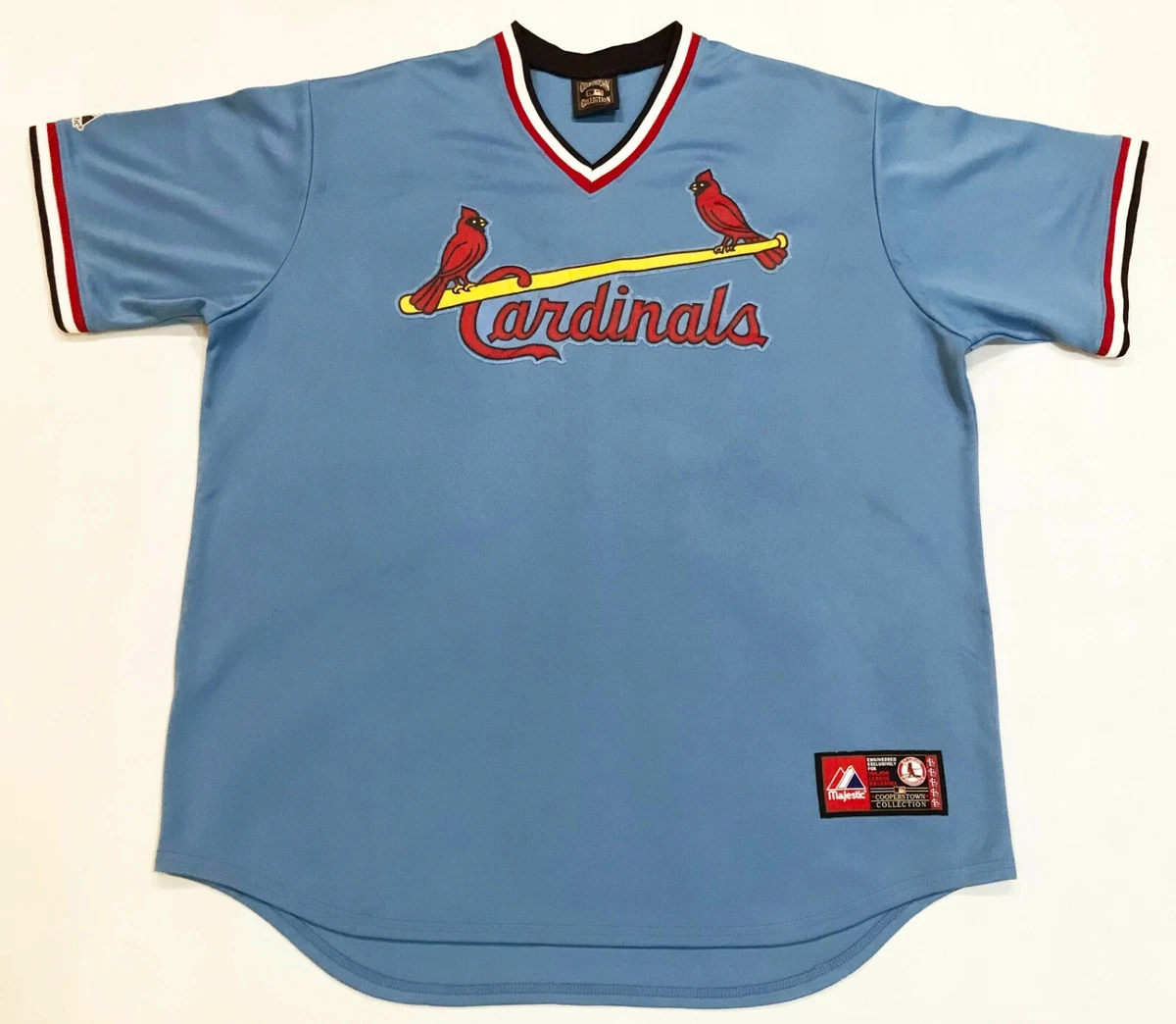 Majestic MLB St. Louis Cardinals Baseball Pullover Jersey Blue XL USA Sewn  blank