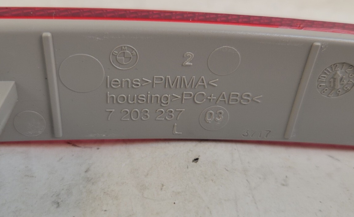 BMW Genuine 5 Series F10 10-14 Rear Bumper Left N/s Reflector