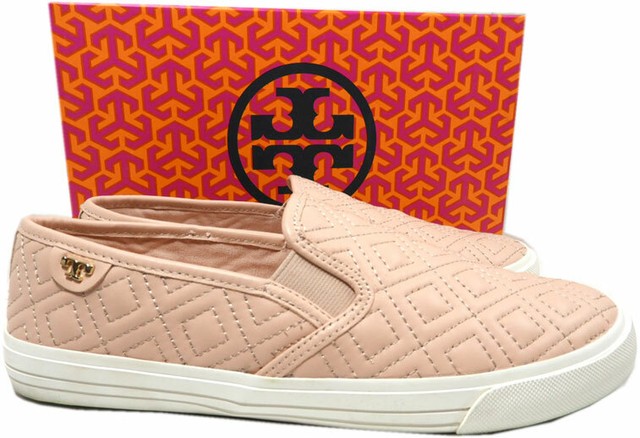 pink quilted slip on shoes